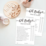 True Or False Baby Shower Game 30Pcs & 1Pcs Answer Cards, Baby Shower Game Cards For Boy Girl, Gender Neutral Party Games Activities/Bb003
