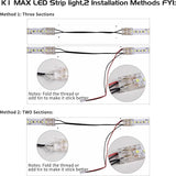 K1 Max 3D Printer LED Strip Light Kit 24V 1.3m Cold White Replacement Lighting Bar with Adhesive Backing
