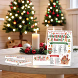 What'S Your Gingerbread Name For Baby Shower Game, Christmas Party Decorations, Pack 1 Sign And 30 Name Stickers, Christmas Baby Shower Games, Gender Neutral Party Supplies(Wsmzyx02)