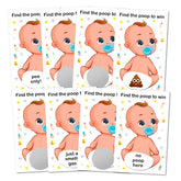 Baby Shower Boy Scratch Off Poop Game, Easy To Play Silly Games, Funny Idea, Ice Breaker Activity. Raffle Cards, Blue Pacifier, Set Of 40 Cards Made In Usa