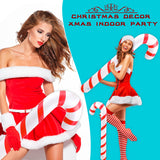 8 Pcs Christmas Inflatable Candy Canes Decorations Large Blow Up Candy Canes Balloons For Courtyard Yard Lawn Christmas