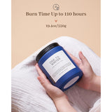 Ode To Winter Soy Candles Strong Scented, 2 Wick Jar Candle 19.4Oz 110 Hour Long Lasting, Lavender Sandalwood Organic Natural Aromatherapy Candle Gifts Bedroom Bathroom Home Decor
