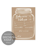 Cute Kraft Baby Shower Game / 50 Baby Prediction Cards / 5" X 7" Flat Fun New Baby Party Advice Cards/Rustic Farmhouse Gender Reveal Party Activity Sheets/Made In The Usa