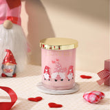 Valentine'S Day Candle - Gnome Candle Strawberry Scented Birthday Anniversary Romantic Valentines Candles Gift For Him Her Girlfriend Wife Boyfriend (Iloveyou)
