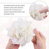 100 Pcs Ivory Hydrangea Artificial Flowers, Faux Hydrangea Flowers Silk Full Flowers Heads With Stems For Wedding Centerpieces, Home, Garden, Baby Shower, Party Decoration