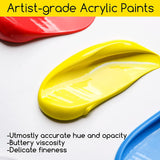 Artist Acrylic Paint Set - 60Ml/ 2Oz*9 Heavy Body Acrylic Paint Tubes - Art Supplies For Canvas Painting