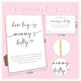 How Big Is Mommy'S Belly Game, Baby Shower Games, Baby Shower Decorations, Baby Shower Signs, Gender Reveal Decorations, 1 Wooden Play Sign With Stand And 50 Cards Set