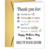 Dog Mom Mother'S Day Card, Cute Mother'S Day Card From Dog, Happy Mother'S Day Card For Dog Owner, Best Dog Mom Card
