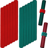 12 Pcs Christmas Wrapping Paper Roll Holder Clips Red Dark Green Holiday Flip Wraps Clamps Plush Covered Metal 1 X 9 Inch Slap Band Poster Holder For Christmas Thanksgiving Gift Wrapping