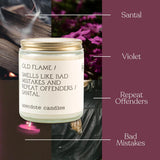 Anecdote 'Old Flame' Coconut Soy Wax Candle Jar | Premium Hand Poured & Long Burning | Sandalwood & Leather Scent | Phthalate-Free | For Home, Office, Gift - 7.8 Oz