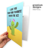Funny Mother'S Day Or Father'S Day Card - Birthday Card For Mom Or Dad - Favorite Pain Cactus - Hilarious Birthday Card From Kids, Son, Or Daughter - Cute Father'S Day Card