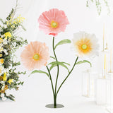 Large Giant Flowers Wedding: Paper Artificial Flowers Decoration 5.58Ft Standing Huge Handcrafted Roselle Garden Hotel Office Photography Props Art Gallery Shop Window Display(White|Champagne|Pink)