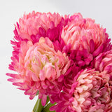 Set Of 3 Mini Mums Artificial Bouquets, 7" Long 18 Stems Spider Chrysanthemums Fake Flowers, Realistic Faux Flower Bushes For Home Decor, Weddings Diy Projects, Magenta