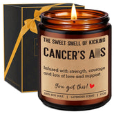 Scented Candle, Breast Cancer Gifts For Woman, Cancer Care Gifts For Women Men - Chemotherapy Must Haves - Funny Uplifting Chemo Comfort Items - Mastectomy Survivor, Surgery Recovery Patients