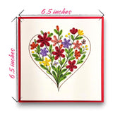 Handmade Quilling Greeting Card Floral Heart Design – Romantic Paper Art For Her, Birthday, Anniversary, Valentine’S Day, Thinking Of You, Special Occasion Gift Keepsake