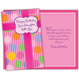 - Granddaughter Birthday Card - Made In America - Large Card Opens To 10" X 7.75" - Perfect Greeting Card - With Love - 95361