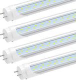 4 Pack 2FT T8 LED Tube Lights 12W 1680LM 6000K Dual End Ballast Bypass F20T12 Replacement