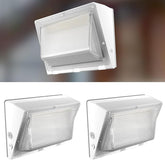 2 Pack 250W LED Wall Pack Lights 37500LM 5000K Outdoor Commercial Lighting with Dusk to Dawn Photocell IP65 Waterproof