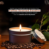 Kona Coffee Bean Scented Candle – 6 Oz Natural Soy Wax Candle With Strong Coffee Aroma – Long Lasting, Clean Burning, Relaxing Gift For Women & Men, Mother’S Day, Birthday & Home Décor