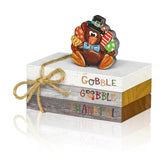 Smile Thanksgiving Wooden Decor Indoor, Turkey Decor Gobble Thankful Faux Books Bundle, Thanksgiving Table Tiered Tray Kitchen Decorations