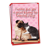 - Pack Of 3 Humorous Valentine'S Day Greeting Cards With Envelopes, Funny Pet Cat And Dog For Men And Women Couples (1 Designs, 3 Each) - Great Big Pug C6758Vdg-C3X1