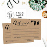 25 Rustic New Mommy Or Parent Advice Cards For Baby Shower Game Activities Ideas, Expecting Words Of Wisdom Message For Parent To Be Boy Girl Co-Ed Couples Gender Reveal Keepsake Alternative Guestbook