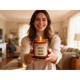 Best Dog Mom Candle, Dog Mom Gifts For Women - Lavender & Eucalyptus Soy Wax Scented Candle, 7Oz