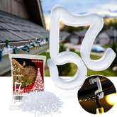 Holiday Light Clips 100 Pcs Sturdy Christmas Light Clips Light Hanger Hooks For Gutters, Strengthen Light Hooks For Holiday Party Light Strings Outdoor Hang Gutter Hooks For Halloween Xmas Decoration