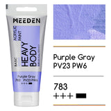 Acrylic Paint Purple Gray: Bundled With Titanium White Color - 100Ml/3.38Oz X 2 Bulk Heavy Body Acrylic Paint Tubes For Art Craft Painting