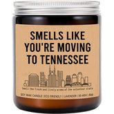 Smells Like You'Re Moving To Tennessee Candle - Lavender Scented, Natural Soy Wax, Sleep-Promoting - 8Oz Jar Candle