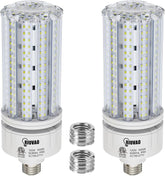 2 Pack 100W LED Corn Light Bulbs E26 E39 Base 5000K Daylight 15000 Lumens 1000W Equivalent Waterproof