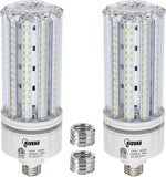 2 Pack 100W LED Corn Light Bulbs E26 E39 Base 5000K Daylight 15000 Lumens 1000W Equivalent Waterproof