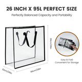 26 Inch Large Wreath Storage Container,Christmas Storage,Wreath Storage Bag,Wreath Box,Clear Bedding Storage Bags With Zipper For Pillow Blanket,Moving Bags And Packing Supplies For College