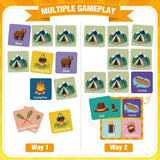 82 Pcs Memory Matching Games Camping Matching Cards Camp Memory Game Concentration Cards For Educational Gifts Family Supplies