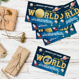50 Psc Out Of This World Scratch Off Cards, Funny Outer Space Theme Scratch Cards For Birthday Baby Shower Party, Lottery Group Reveal Games Activity Supplies, Galaxy Theme Party Supplies