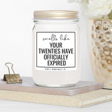 You Nique Designs 30Th Birthday Candle Gifts For Women Men, 4 Oz, 30Th Bday Candle For Her Him, Dirty Thirty 30 Year Old Birthday, Happy B-Day For Turning 30 (Lavender & Vanilla)