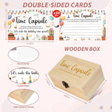 50Pcs Time Capsule Cards Box 1St Birthday Activities Games For Party Guests Baby First Birthday Keepsakes Gift Ideas 1St Birthday Decorations Baby Memory Box