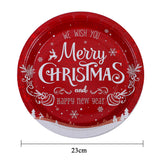 60 Pieces Christmas Paper Plates Disposable Plates Round Dinner Plate Party Plate Tableware For Christmas Party Supplies, 9 Inches