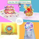 Mothers Day Card W/ Lights & Music - Pop Up Mothers Day Card For Wife, Happy Mothers Day Card From Husband, Mothers Day Card From Daughter, 1 Mothers Day Pop Up Card Greeting Card (Sunflower)