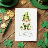 20 Pack St. Patricks Day Cards With Envelopes, 4X6In Bulk Watercolor Cartoon Shamrock Rainbow Gold Coin Holiday Card Designs For Family, Students, Employees