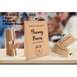How Many Gummy Bears Are In The Jar - 1 Standing Sign And 50 Guessing Cards, Gender Neutral Kraft Mason Jar Baby Shower Game For Boys Girls, Birthday Party Supplies And Decorations-12