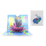 3D Flower Birthday Pop Up Card, 3D Water Lily And Dragonfly Card For Girlfriend, Wife, Mum, Grandma, Teacher'S Day, Mother Day, Anniversary, Thinking Of You, Thank You, F20