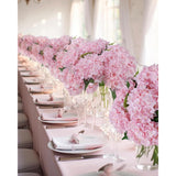 6Pcs Premium Pink Hydrangea Artificial Silk Flowers, Lifelike Fake Hydrangea Head With Stems, Faux Floral Arrangements For Wedding Bouquets, Home Table Centerpieces, Party Decoration