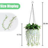 Fake Plants Lily Of The Valley, Set Of 2 Potted Lily Of The Valley Plants – Soft Green Stems With White Blooms, Elegant Fake Hanging Flowers For Home Office Balcony Patio.