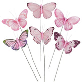 - Artificial Feather Simulation Butterfly Party Decoration Set, A Set Of 12 Pieces With Clips, Used For Home Decoration In 12 Colors.… (C Wire)