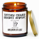 Divorce Gifts For Women, New Beginnings Gift For Women, Divorce Candle Gifts, Rose & Sandalwood Scented Candle, Break Up Gift For Her, Besties, Bff, Funny Soy Wax Candle