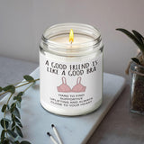Best Friends Candle Gifts For Women, A Good Friend Is Like A Good Bra,Funny Friend Definition Candles, Friendship Day Birthday Christmas Candles Gift For Women, Bff, Soul Sister, Bestie-27