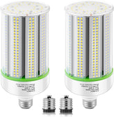 2 Pack 60W LED Corn Light Bulbs 5000K Daylight E26 E39 Base High Bay Warehouse Lighting