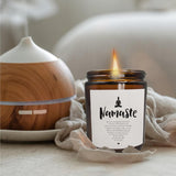 Namaste Candle - Yoga & Meditation Gift For Women, Spiritual Room Decor