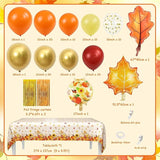 108Pcs Thanksgiving Fall Balloon Garland Arch Kit Foil Fringe Curtain Tablecloth Decor